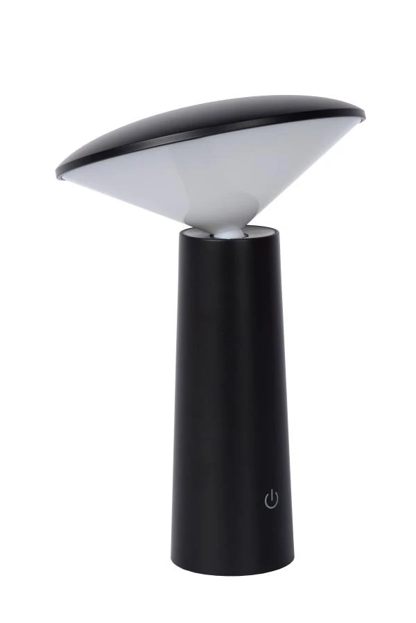 Lucide JIVE - Oplaadbare Tafellamp Buiten - Accu/Batterij - Ø 13,7 cm - LED Dimb. - 1x4W 6500K - IP44 - 3 StepDim - Zwart - uit